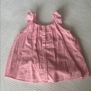 Zara Pink Blouse with Ruffled Neckline
